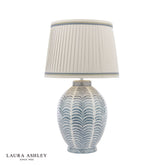 Laura Ashley Stannard Table Lamp Blue Ceramic With Shade